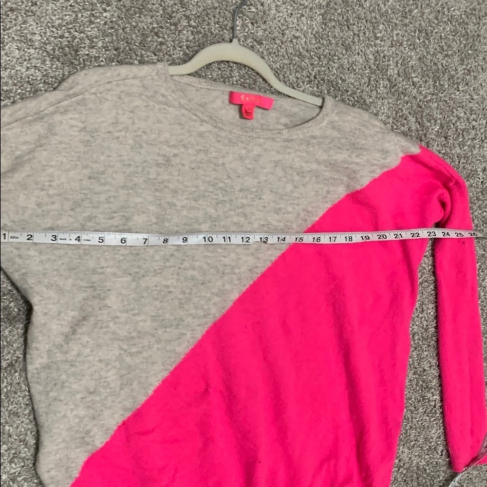 Lilly Pulitzer Napa Gray Pink Cashmere Pullover Sweater - Picture 8 of 10